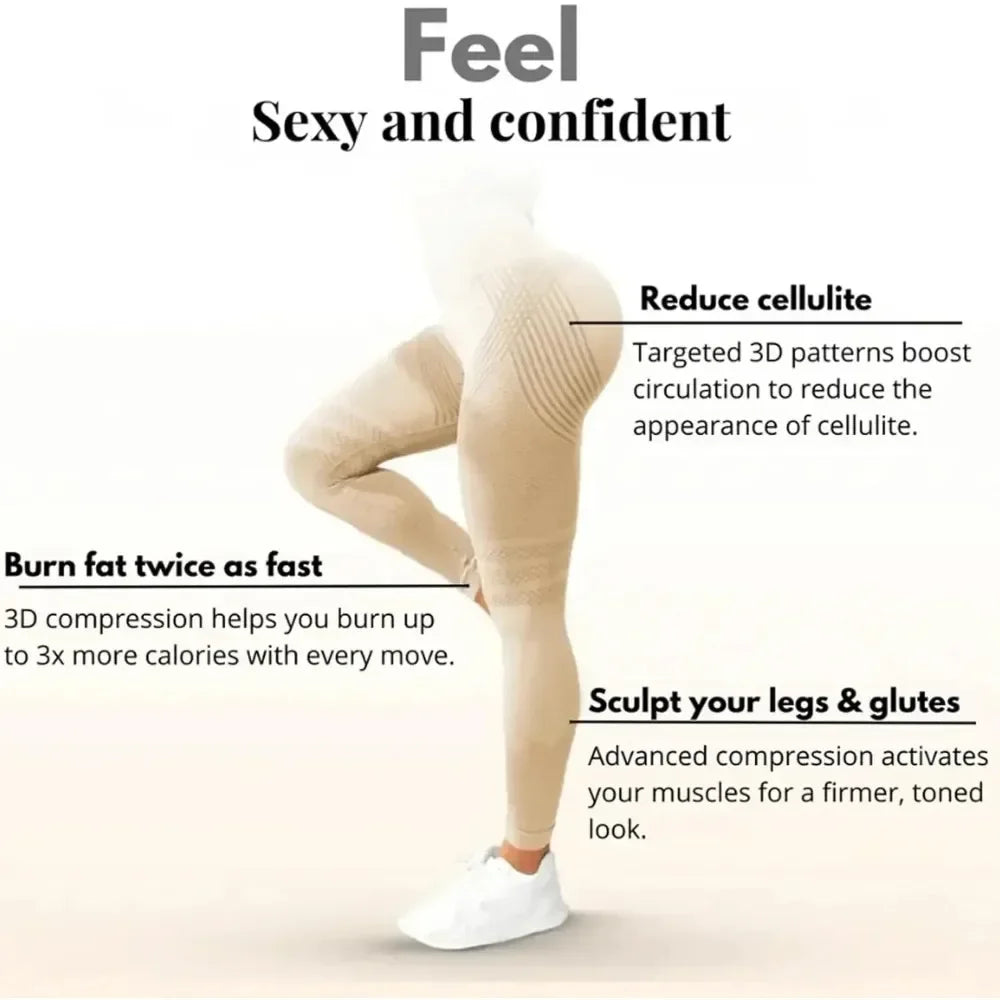 Women's Cellulite 3D Leggings, High Waisted Butt Lifting Tummy Training Control, Anti Cellulite Legging for Gym Workout Yoga - AliExpress