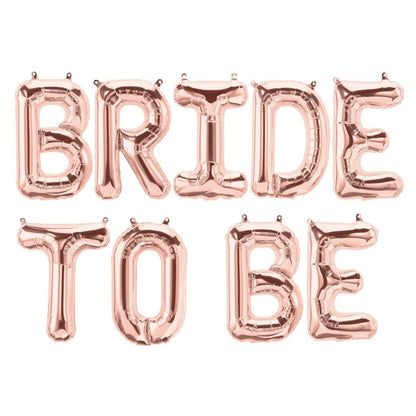 She Said YES Rose Gold 16" Balloon Banner | Multiple phrases!